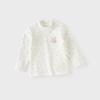 DAVE & BELLA Girls' Mock Neck Long-Sleeve Striped Thermal T-Shirt
