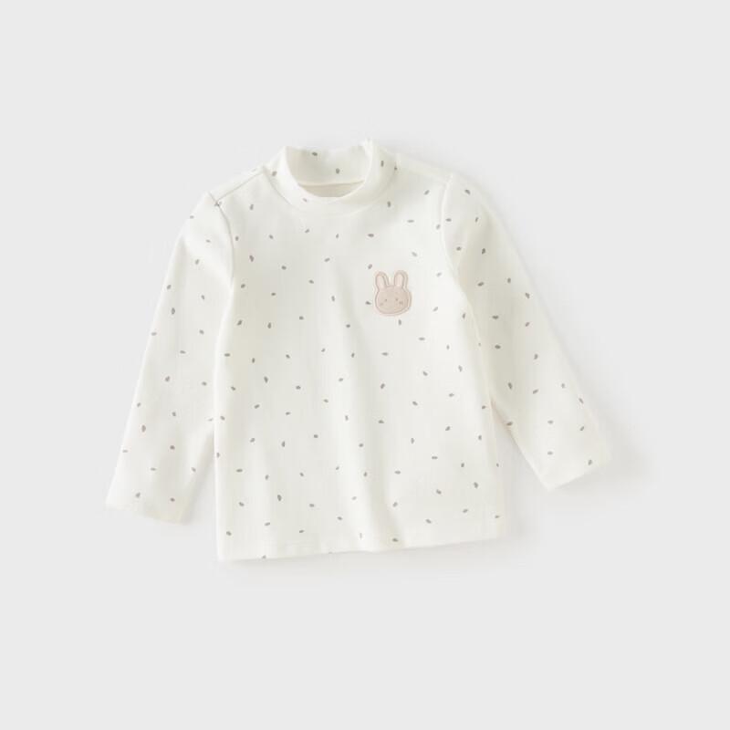DAVE & BELLA Girls' Mock Neck Long-Sleeve Striped Thermal T-Shirt