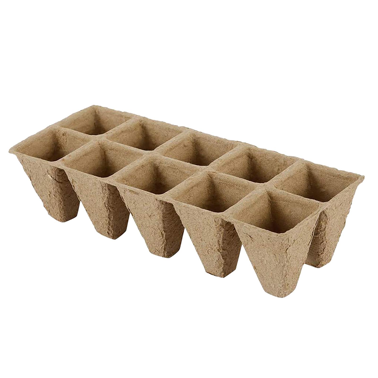 

Торфяные горшки Лотки для семян Горшки для рассады Лотки для проращивания 10 ячеек коричневый