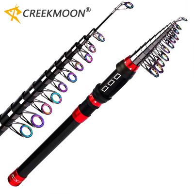 Carbon Telescopic Sea Fishing Rod Carbon Fiber Ultralight Fishing Pole Portable Spinning Casting Rods for Fish Pole 1.2-2.1m 260319