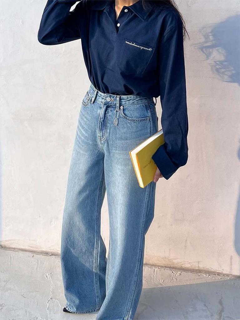 Endieiseutyudio Wide Straight Denim Pants