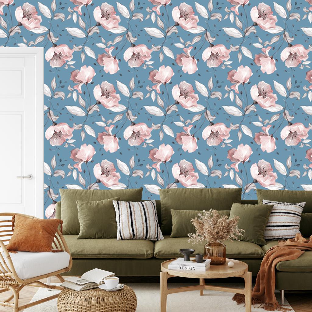 Roses wallpaper for living room and bedroom 50x1000