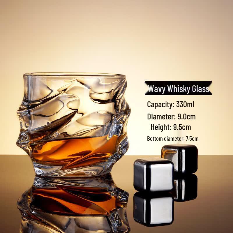 ZISIZ Retro Carved Crystal Glassware Set