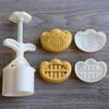 Gold Ingot Shape Mooncake Press Mold Cookie Stamps Chinese MidAutumn Moon Cake Makers Decoration Tool for DIY Cookie