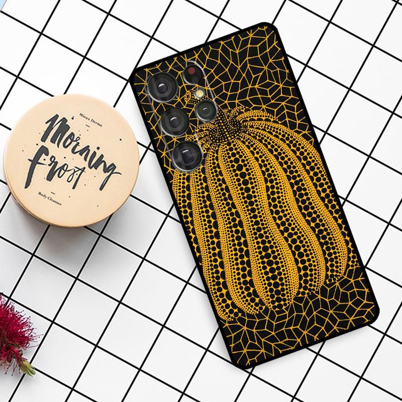 KUSAMA Art Case For Samsung Galaxy S25 Ultra S20 S21 S22 S23 S24 Ultra S9 S10 Plus S25 FE Phone Cover