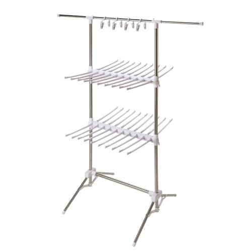 Sekisui Resin Stainless Steel Clothes Drying Stand, Morning Glory, TA-100 (Multi-functional & Large Capacity)