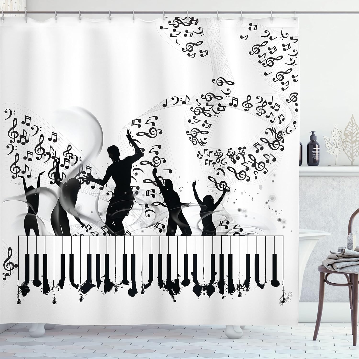 Sunrise Mountain Shower Curtain Foggy Forest Landscape Nature Art Bath Decor Waterproof Fabric Minimalist Design Home180x210 90x180cm35x71in