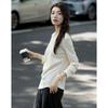 Demana Women's Elegant Pleated Chain Round Neck T-shirt