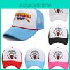 Vintage Style Baseball Cap Stranger Things Thinking Cap With White Foam Front-pane Blue Mesh Netting And Red Brim Perfect For Fans And Collectors