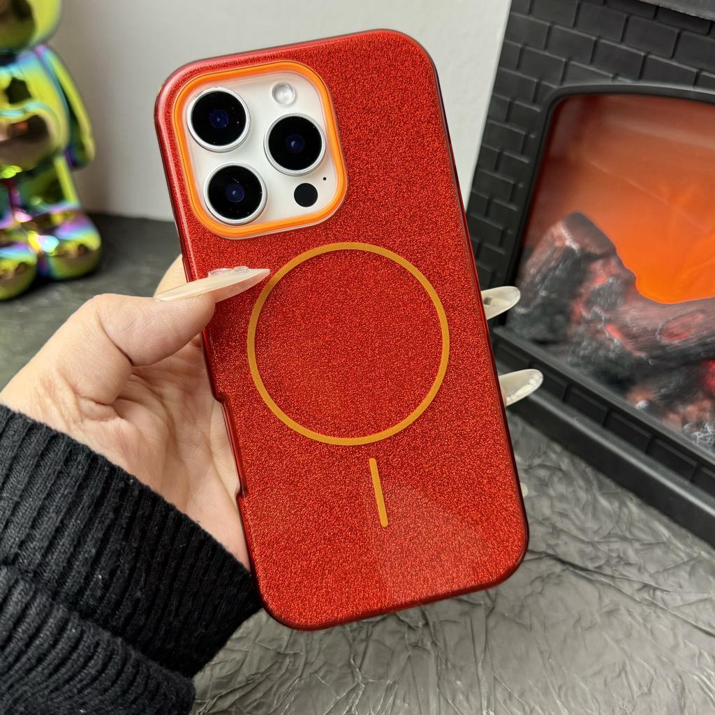 3IN1 Glitter Claer Phone Case For iPhone 17 Pro Max Air 15 14 Plus 11 12 13 16 Pro For Magsafe Wireless Charging Protector Cover