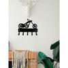 Handmade Iron Dog Shape Wall Mounted Key Holder, Entryway Coat & Leash Hook