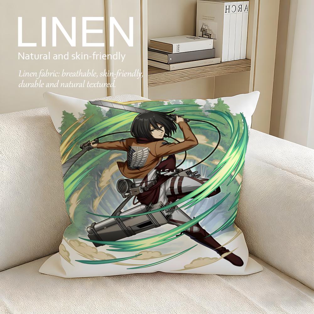 Action Attack On Titan Cushion Cover Pillowcase Set Pcs X X Breathable Washable Sofa Cushion Cover