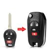 KEYYOU For Nissan Cube Micra Note Qashqai Juke Sylphy Tiida X-Trail Upgraded 2/3/4 Buttons Car Key Shell Case Fob Flip Key