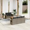 Vidaxl 6-Cz. Set di Mobili da Giardino con Cuscini, Grigio, Polyrattan