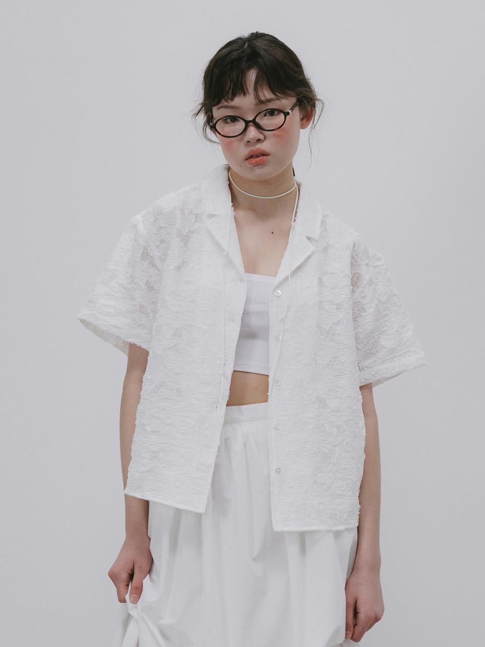 Plad Jour Flower Shirt (Ivory)