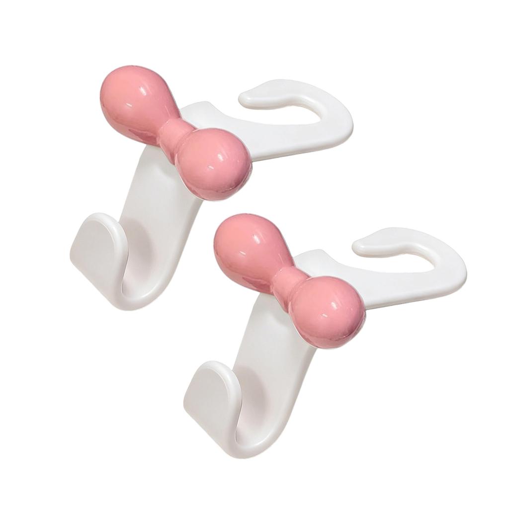 Pack of 2 Practical Multipurpose Rear Seat Car Hook Bowknot Design Easy Install for Storage Organizer and Decoration