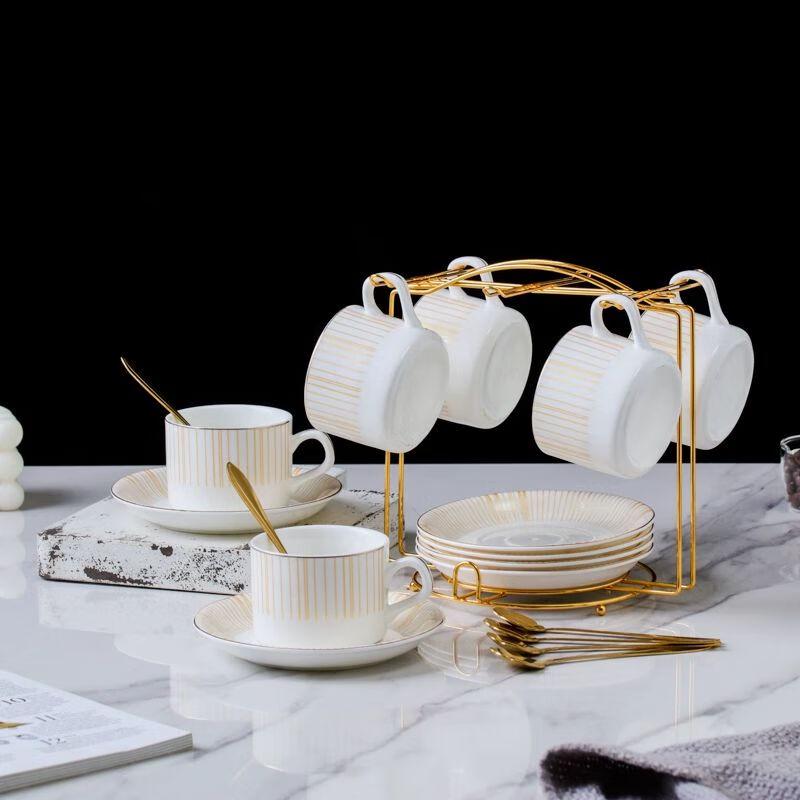 Luxury European Ceramic Coffee Cup and Saucer Set