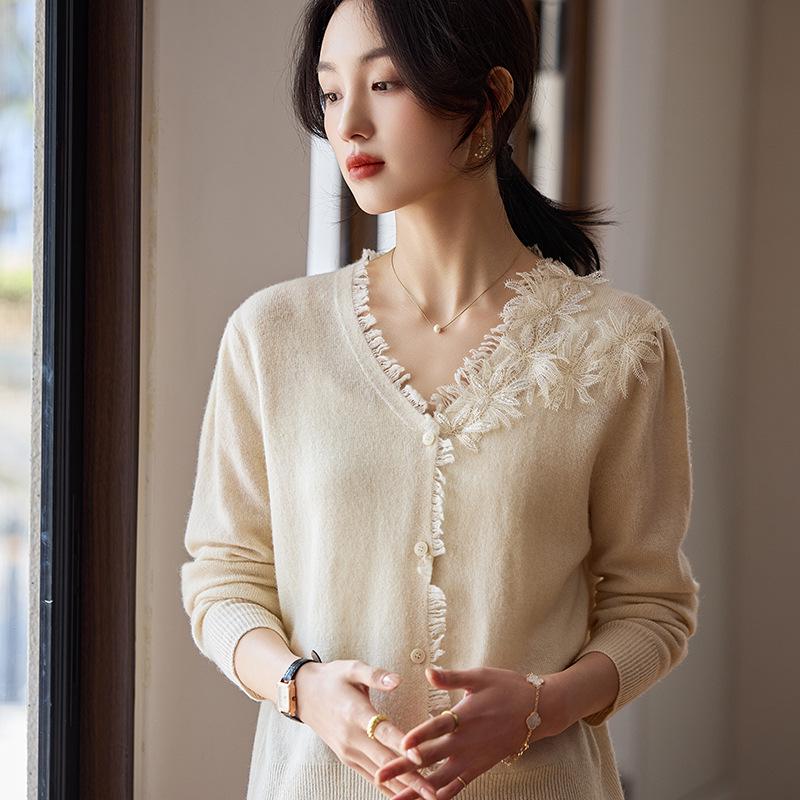 Autumn/Winter Handmade Crochet Lace Fringed 100%