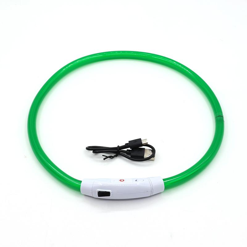Pet Luminous Collar, Dog Luminous Collar, Dog Collar USB Charging LED Optical Fiber Collar, Flashing Dog Collar
