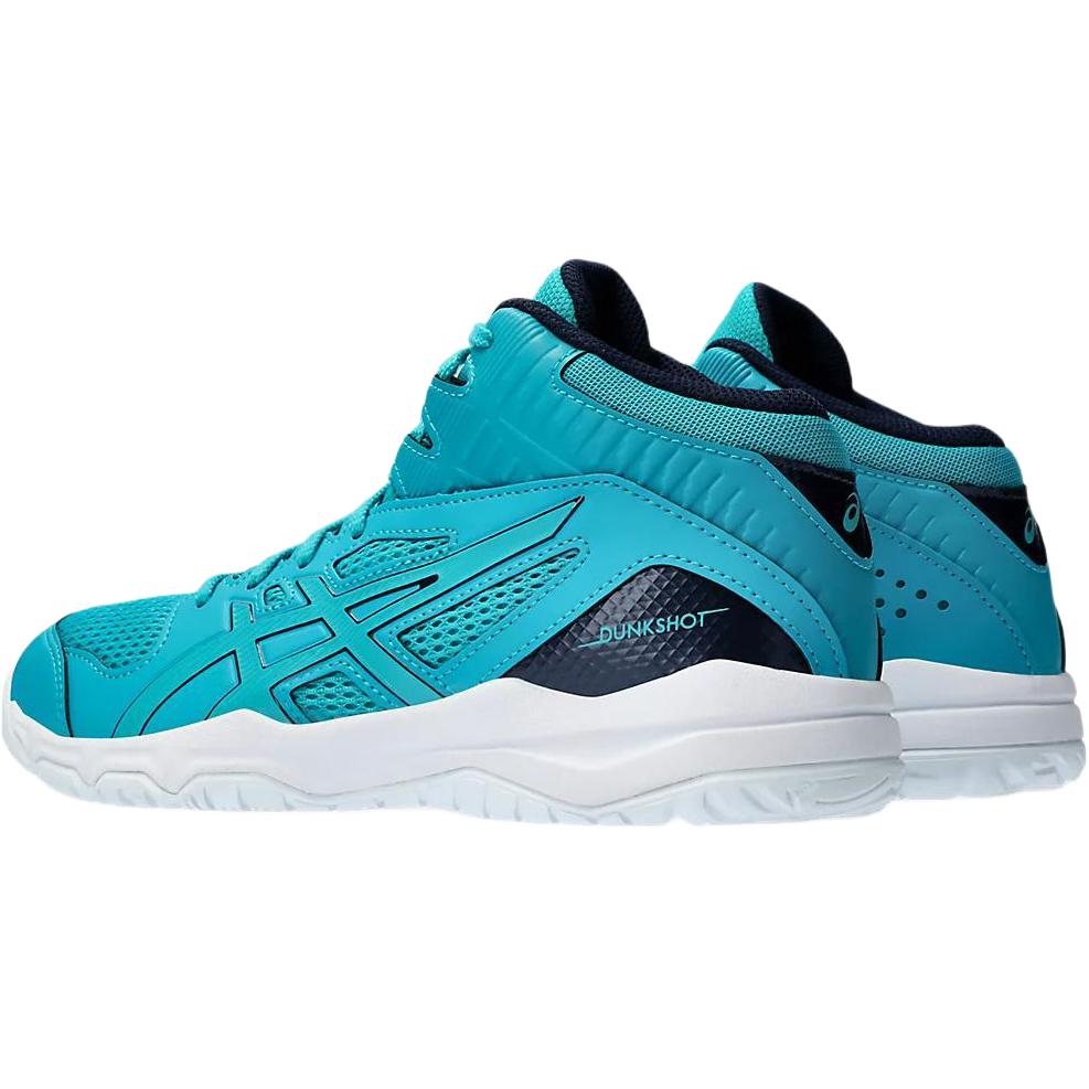 Asics Dunkshot Mb 9 Durable Mid-Top Kids Basketball Shoes Blue Kids basketball shoes 1064A006-300