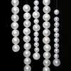 10Pcs DIY Faux Pearl Garland Staircase Decoration Large White Bead Wall Hanging Ornament Home Wedding Bridal Shower Party Stairway Decor