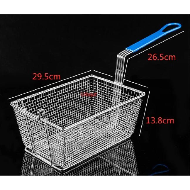 Stainless Steel Fryer frying Basket Screen French Fries Frame Square Filter Net Encrypt Colander Strainer Shaped Frying Meshed