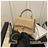 Retro Stylish Pu Mini Square Bag With Lock Closure For Casual Daily Use