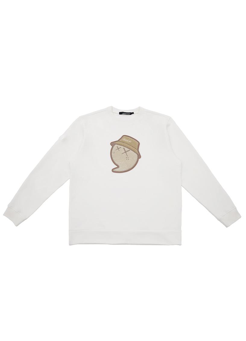 Upper Strop [Up3105] Upst Golf Big Comma Logo Sweatshirt Ivory Xl