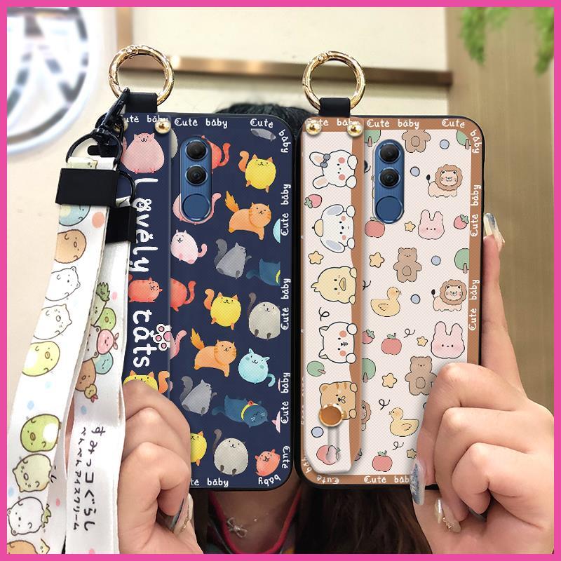 Anti-dust Phone Holder Phone Case For Huawei Mate 20 Lite Cute Ring Dirt-resistant Shockproof Wristband Wrist Strap