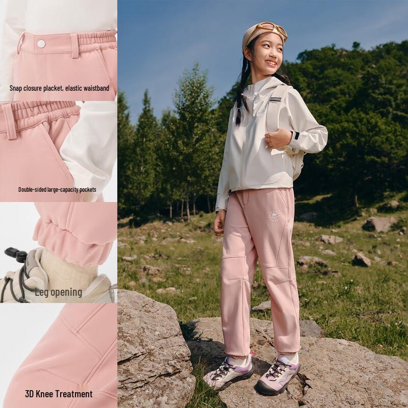 Pelliot Kids' Outdoor Warm Softshell Hiking Pants