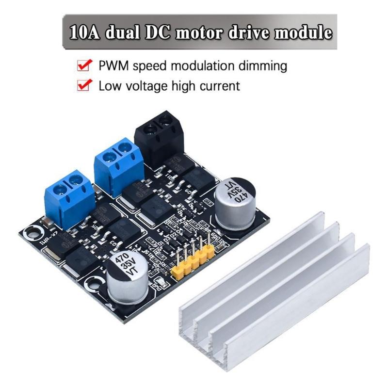 PWM Controlled Motor Driver Supporting Double Channel 10A Output Wide Voltages Ranges 3V to 18V