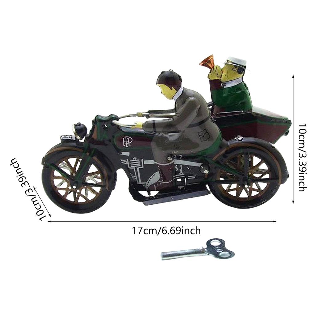 Vintage Men on Tin Tricycle Tin Toy Nostalgic Wind Up Collectible for Home or Coffee Shop Decoration