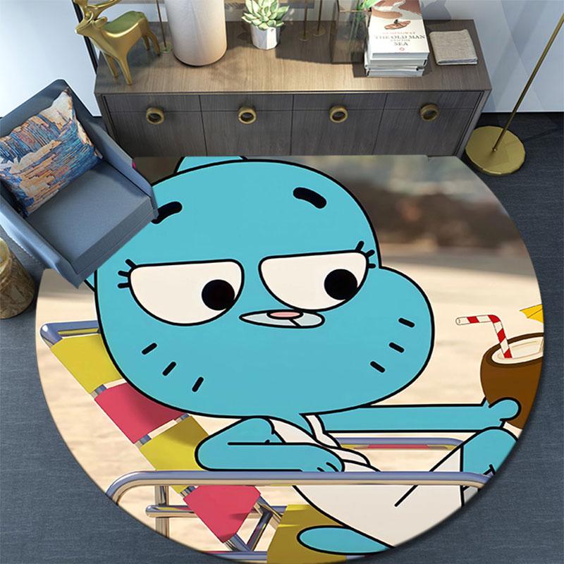 Nicole Watterson pattern round rug,Carpet Rug for Living Room Bedroom Playroom ,Non-slip Floor Mat,Holiday Gifts and Birthday Gifts.