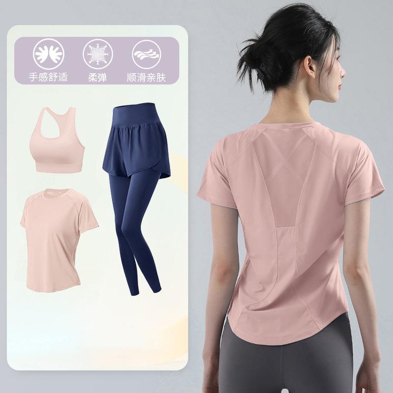 Tennis Suit Women's Short-sleeved Training Clothes Outdoor Running Quick-drying Clothes Thin Badminton T-shirt Fitness Clothes