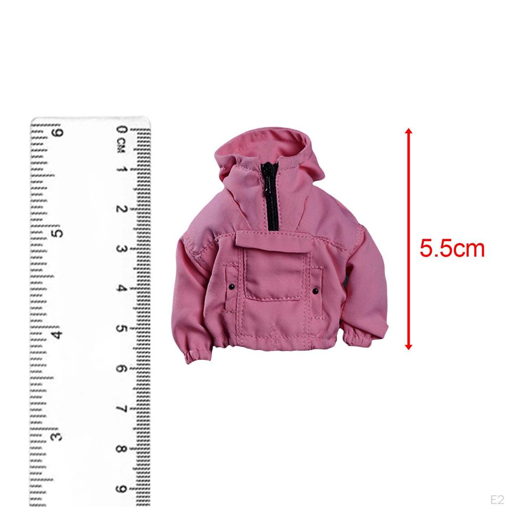 1/12 Male Action Figure Hoodies Long Sleeve Pullover Sweatshirt for 6'' Figures BJD Doll Body