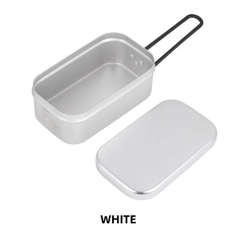 1PC Outdoor Cooking Aluminum Alloy Lunch Box Camping Picnic Square Lunch Box Travel Portable Japanese-style Portable