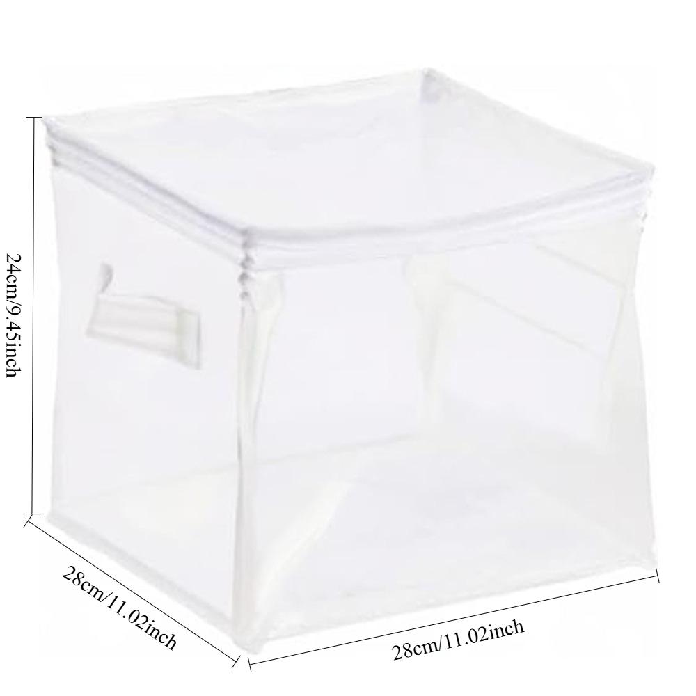 Waterproof Stackable Foldable Storage Bag Clear Zippered Storage Bag for Closet Organization Clothing Toy Storage Container