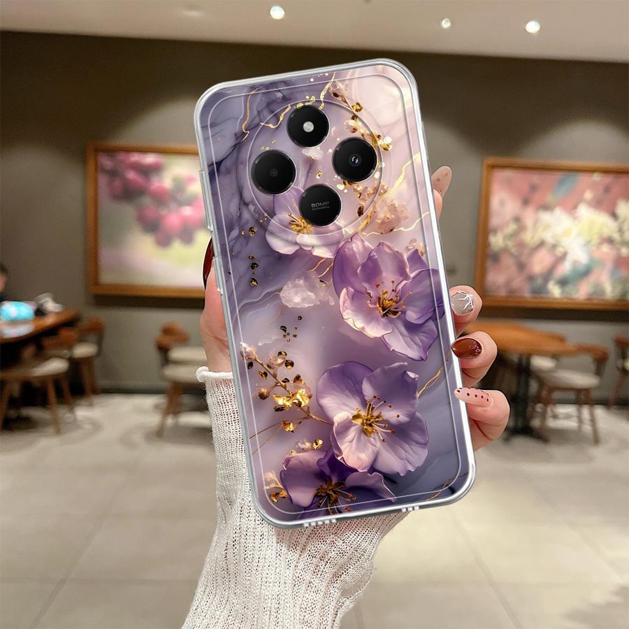 Flower Marble Soft Phone Cover Case for Xiaomi Poco X3 Pro X3 NFC