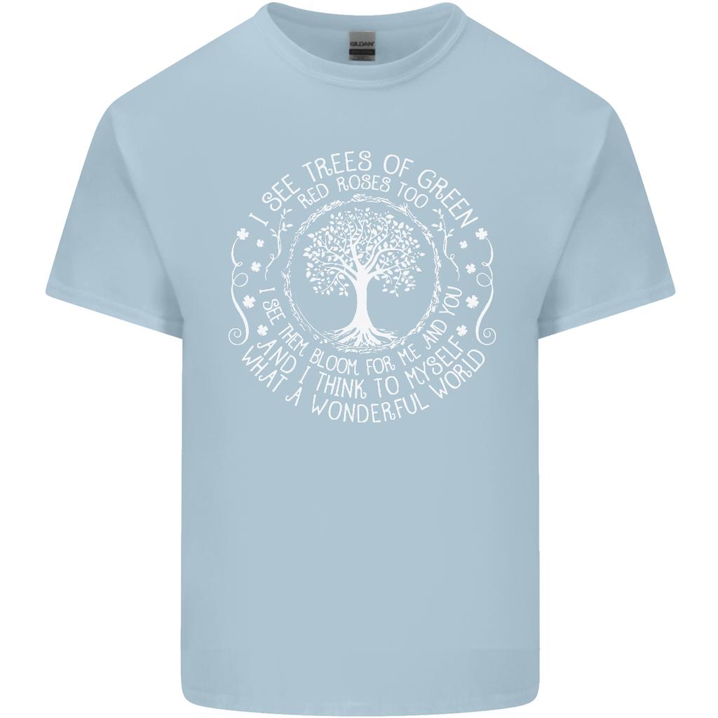Trees What a Wonderful World EnvironUnisext Unisexs Light Cotton TShirt