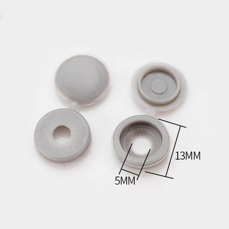 100/50 Stück Nägel Schraubkappen Abdeckung Kunststoff Schutz Rostschutz Schnalle Schraubabdeckung Kreuzschlitzschraube Klappkappen Autozubehör