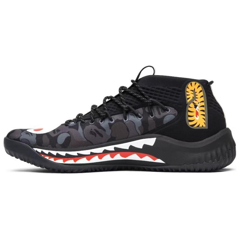 

Adidas A Bathing Ape X Adidas Dame 4 Black Camo Sneakers AP9975 38