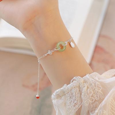Armband mit Sicherheitsverschluss im neuen Stil, Imitation und Tian Yuhong-Perlen, Damen-Ethno-Stil, leichter Luxus, kleiner Handschmuck, einfacher Handschmuck