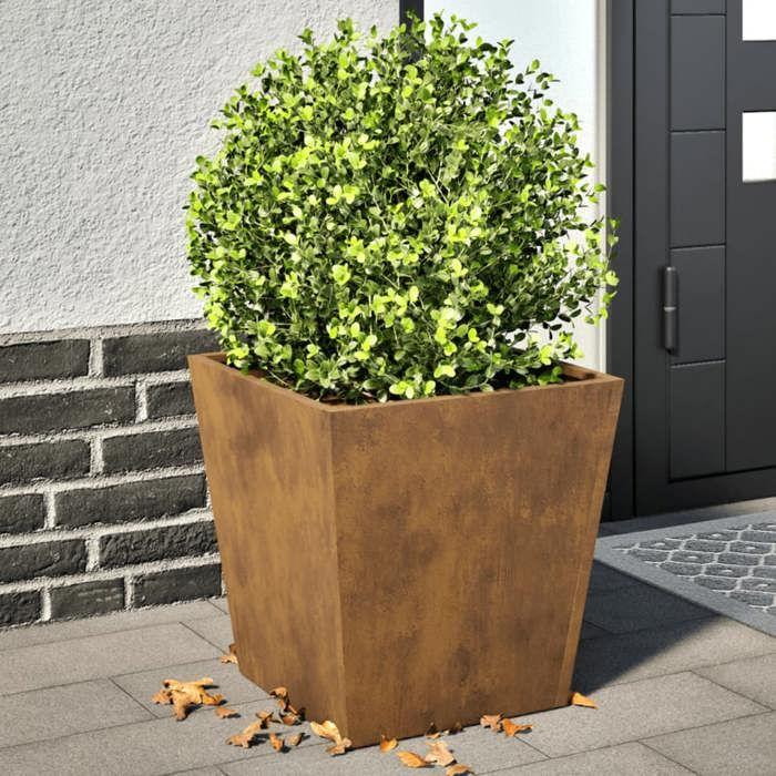 VidaXL Planters 2 Pcs 40x40x40 Cm Corten Steel, Outdoor Planter, Flower Box, Garden Box, Planter 851065