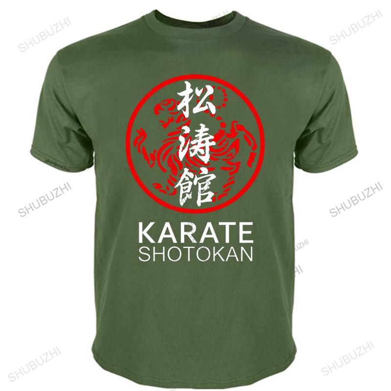 Mens Summer Brand Shotokan Karate Martial Ar ShortSleeve Tshirt New Cotton Karate Exercise Uniforms Tops vintage T Shirt