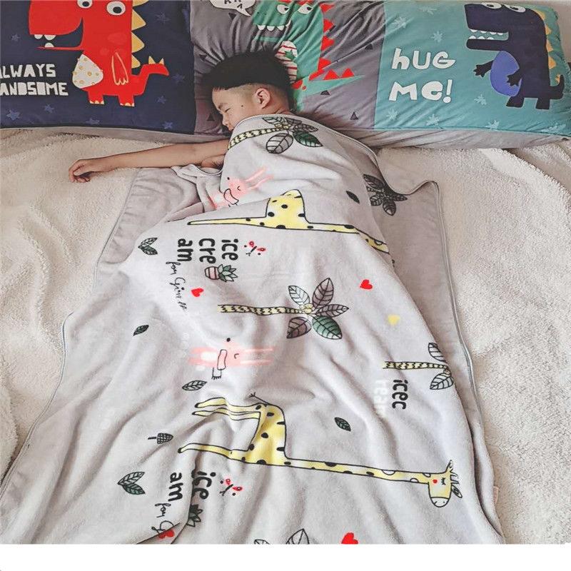Cute Cartoon Printing Children Blanket Double Side Thicken Warm Kids Throw Blanket Air-conditioned Room Baby Thin Cover Blanket
