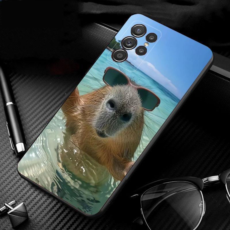Animal Capybara Phone Case For Samsung Galaxy S25 S24 S23 S22 S21 Ultra S24 S23 S22 S21 S25 Plus S24 S20 FE
