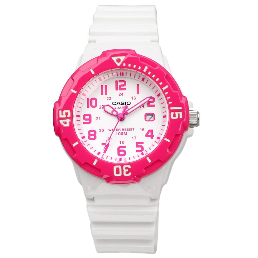 Casio Analog Watch Cheap Casio Gloss Overseas Model LRW-200H-4BV Women's/Kids' White/Pink [Used]