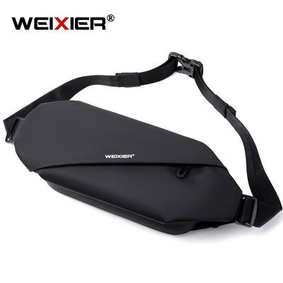 Multifunction Crossbody Bag Anti-theft Shoulder Messenger Bags Male Waterproof Short Trip  Pu Leather Chest Bag Pack 8641