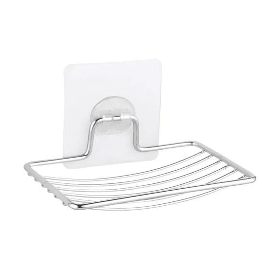 

Soap Rack Rust-Proof Stainless Steel Frame with Self-Draining Ventilated Design No Punching Soap Holder A