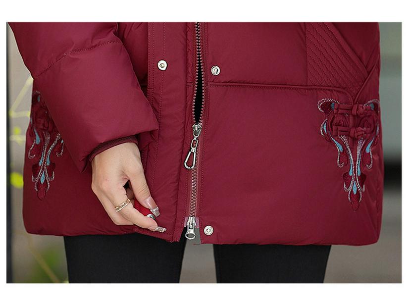 Marke Kältefeste Elegante Daunenjacke für Mama - 2025 Winterwärme, Dicke Weiße Entendaunenmantel für Mittelalte und Ältere Frauen.